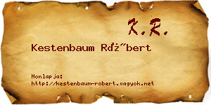 Kestenbaum Róbert névjegykártya